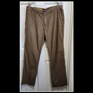 Old navy brown cotton pants men's size 36x34